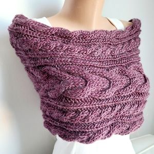 New Handmade Burgundy Bolero Scarf